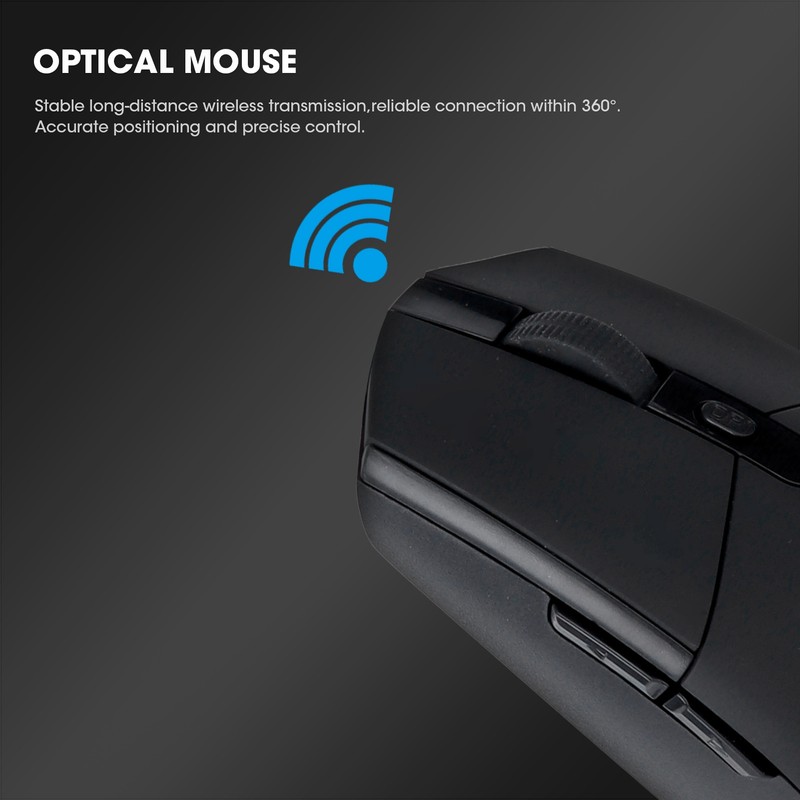 Wireless Mouse Adjustable DPI USB Receiver Portable Gaming Mice for