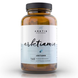 Arktis BioPharma Arktiamin – 160 Kapseln mit Aminosäuren und B-Vitaminen, vegan, hochdosiert, 785 mg je Kapsel, Laborgeprüft, ideal zur Unterstützung der Darmschleimhaut