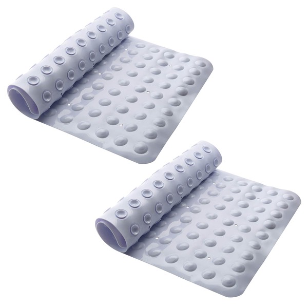 Bath Bliss 2 Pack Non-Slip Bath Mat, Dimensions: 15.5"x27.5", Machine