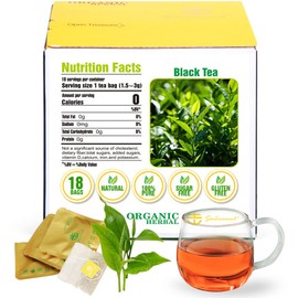 Soilmount Keemun Black Tea - Chinese Black Tea | Box of 18 Individual Packets | Rich Aroma and Full-Bodied Flavor | Convenient Brewing