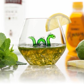 Bar Bespoke Mythical Loch Ness Monster Tumbler, Novelty Glassware, Generous Capacity