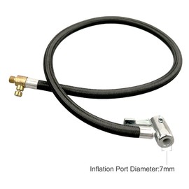 EFGTEK 60 CM Tire Inflator Extension Tube Tire Inflator Hose Adapter,Locking Air Chuck with Air Hose, Valve Adaptor, Inflatable Nozzle and Ball Needle for Car, Motorcycle, Bicycle Maintenance