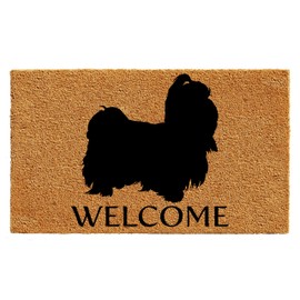 Calloway Mills AZ105651729 Shih Tzu Doormat, 17" x 29", Natural/Black