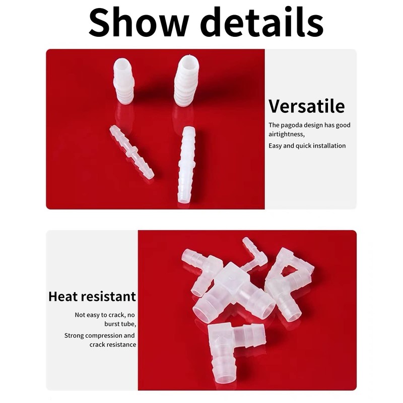 Pack of 10 Angle Hose Connectors, Plastic Elbow Hose Nipple