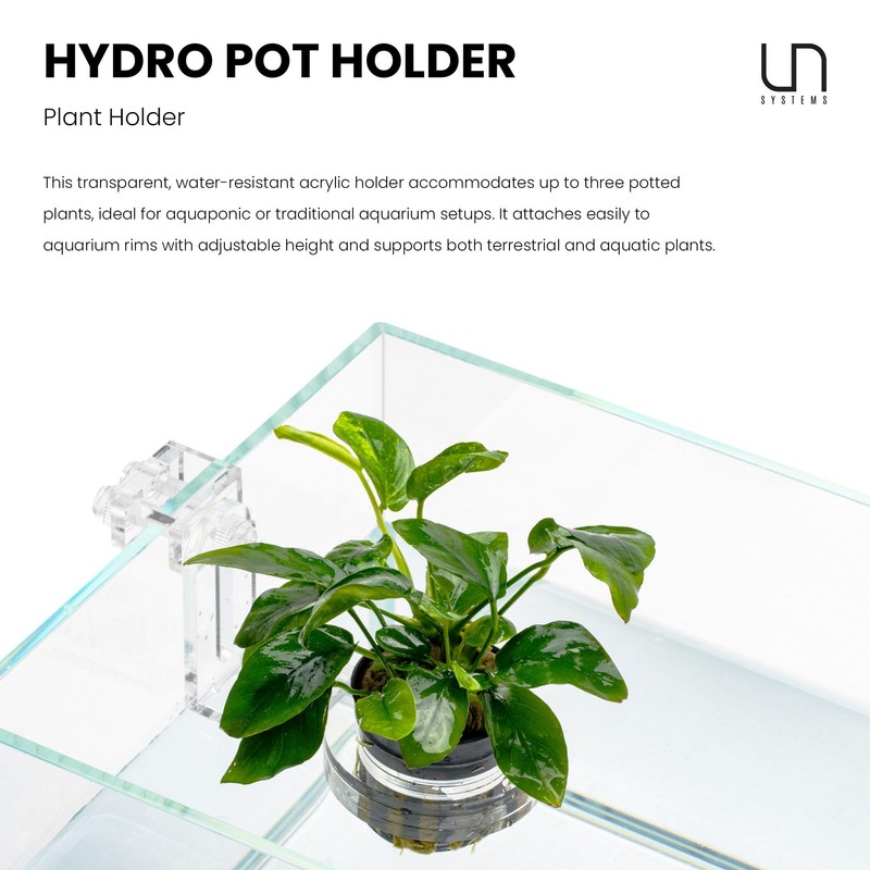 Ultum Nature Systems Hydro Pot Holder – Clear Adjustable Acrylic