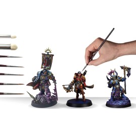 FOXBITE Synthetic Brushes for Miniature Painting Acrylic Detail Dry Brush fine Set Model Detailing Paintbrush minature kit Supplies Germany