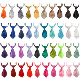 Segarty 40 Small Dog Ties Dog Bowtie, Solid Color Dog Neck Bow Tie with Adjustable Collar Bulk for Wedding Holiday Birthday Christmas Grooming Accessories Cat Puppy Pet Necktie