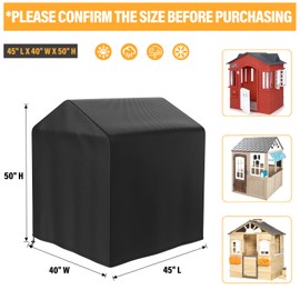 tonhui Outdoor Playhouse Cover, 45" L x 40" W x 50" H, Backyard Wooden Playhouse Waterproof Cover for Garden Cottage, Rain and Sun Resistant