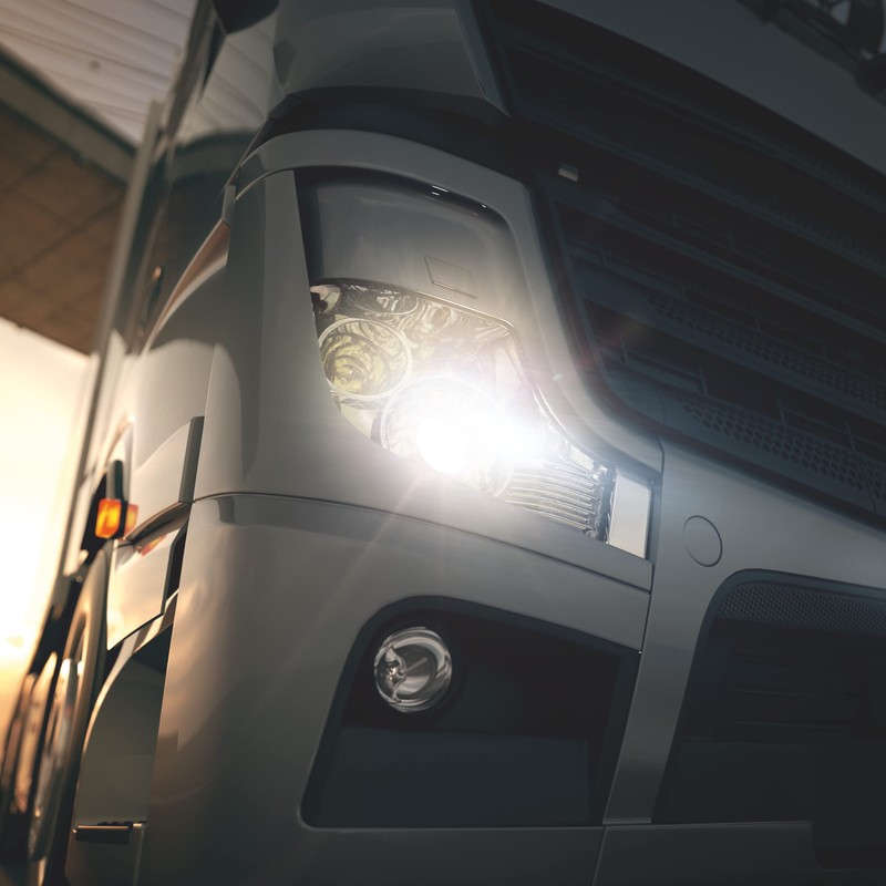OSRAM TRUCKSTAR PRO H7, +120% more brightness, halogen headlight lamp,