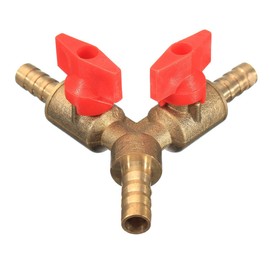 SEIWEI Y distributor, 3-way connection with shut-off valves for garden irrigation, shipbuilding, construction, automotive, zinc alloy, 10 mm (3/8 inch)