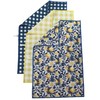 CERISE Lemon Kitchen Towels, Waffle Weave Microfiber, Blue and Yellow