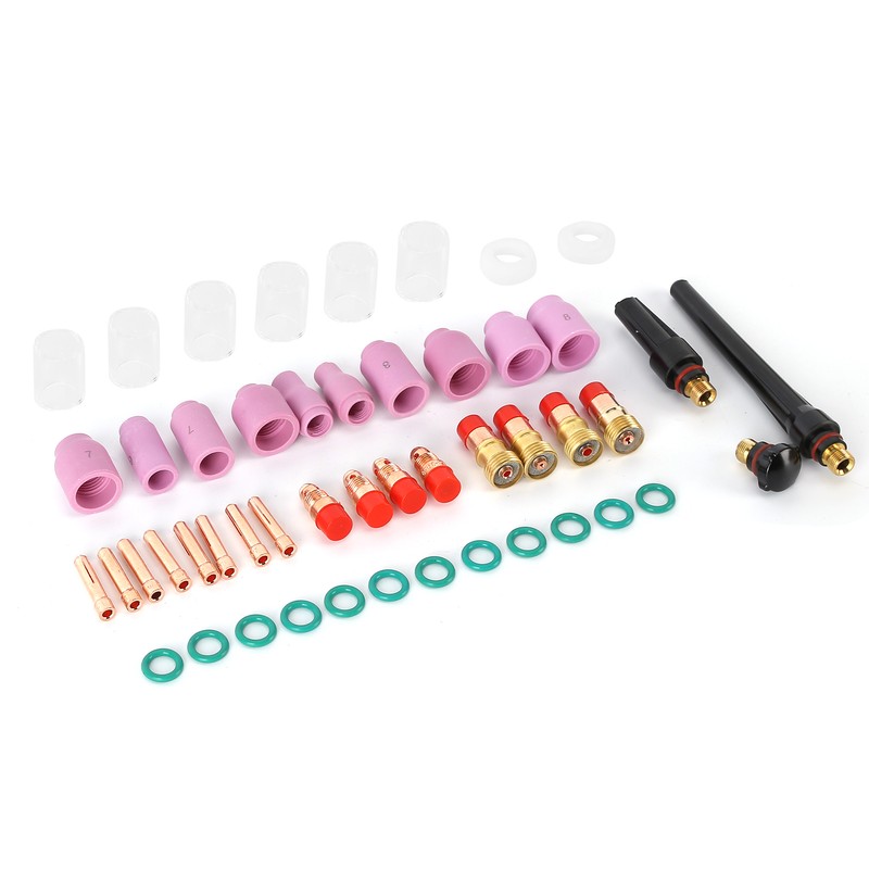 49Pcs TIG Welding Torch Kit Collets Ceramic Nozzles Cups Replacement