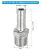 PATIKIL 304 Stainless Steel Barb Hose Fitting, 2 Pack 3/7"