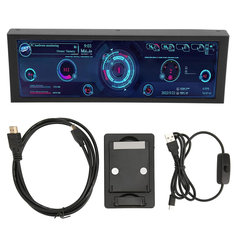 Computer RAM Monitor 7.9in IPS 1280x400 60Hz Refresh Rate Theme
