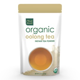ONE ORGANIC Instant Oolong Tea Powder 4.4 oz. 125 Servings USDA Organic 100% Pure Tea - Instant Hot or Iced Unsweetened