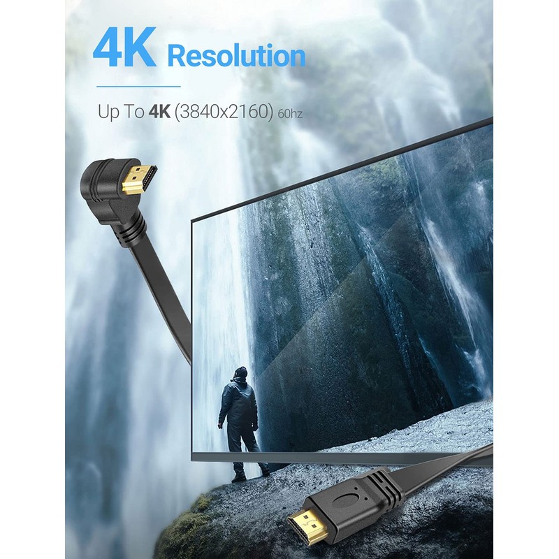URWOOW Flat Slim High Speed HDMI Male to Male Extension