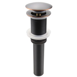 Oil Rubbed Bronze Pop UP Sink Drain, Vanity Bathroom Vessel Lavatory Faucet Drain Stopper, ORB without Overflow