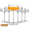 RACOBOT Coupe Glasses Set Of 6, 8oz Hand Blown Coupe