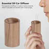 15pcs Essential Oil Car Diffuser Round Shape Simple Compact Walnut