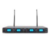 Pyle Upgraded Wireless Microphone System - 4-Channel UHF, Adjustable Frequency,
