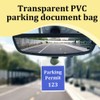 HEVLE Clear Parking Permit Holder, Handicap Placard Holder, Rear View