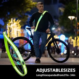 EIIEHX Walking Reflective Gear, Adjustable Nighttime Safety Gear, High Visibility Nighttime Walking Safety Lights for Nighttime Running, Cycling and Dog Walking