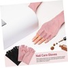 Healvian 3sets Manicure Nail Gloves Fingerless Hand Gloves for Gel