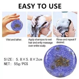 QUAAM 2Pcs Humby Shampoo Bar for Gray Hair Humby Purple Rain Shampoo Bar Grey New