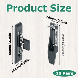 10 Pairs Bath Panel Clips Quick Fitting Keku Clips ABS Push in Plinth Fasteners Concealed Press Fit Panel Clip for Kitchen Table Kickboard Cabinets Cupboard Wardrobe Bed