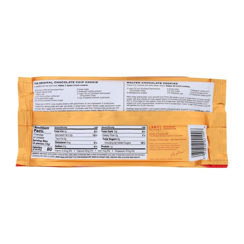 Guittard Baking Chips, Semi Sweet Chocolate, 12 oz