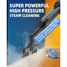 Pressurized Handheld Steam Cleaner for Home Use with 30 Accessories – Heavy Duty Portable Steamer with 1.5L Tank for Tile Floors, Couches, Cars, Removes Dirt, Grease & Grout