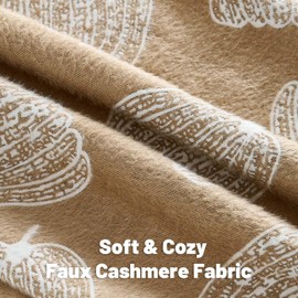 Fall Pumpkins Throw Pillow Covers 18x18 Inch Set of 2,Soft Faux Cashmere Cushion Case for Autumn Thanksgiving Holiday Home Decorations