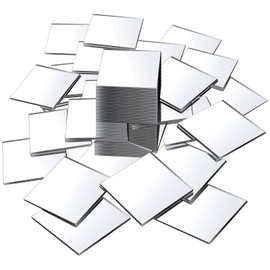 Jetec 50 Pieces Mini Size Square Mirror Adhesive Small Square Mirror Craft Mirror Tiles for Crafts and DIY Projects Supplies Home Decoration (1 x 1 Inch)