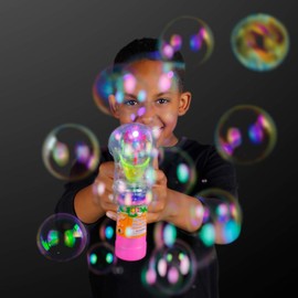 Light Up Bubble Fun Bubble Blowing Gun with Flashing LED Lights