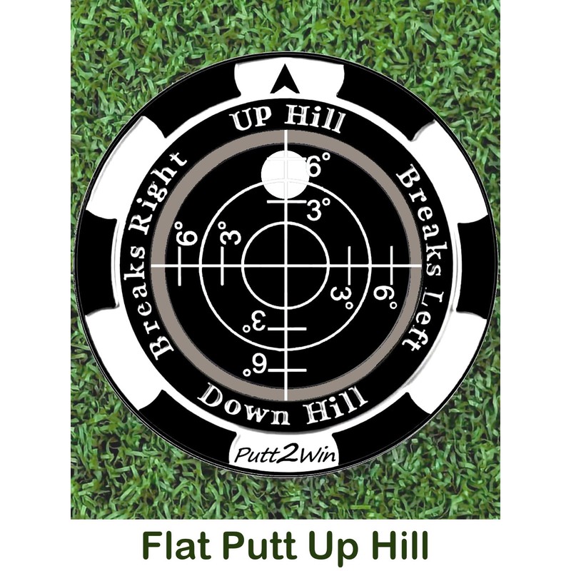 Putt2Win Premium Pro Golf Green Slope Reader Ball Marker. Poker