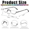 Viseng 2 Pairs Half Frame Reading Glasses for Women Men