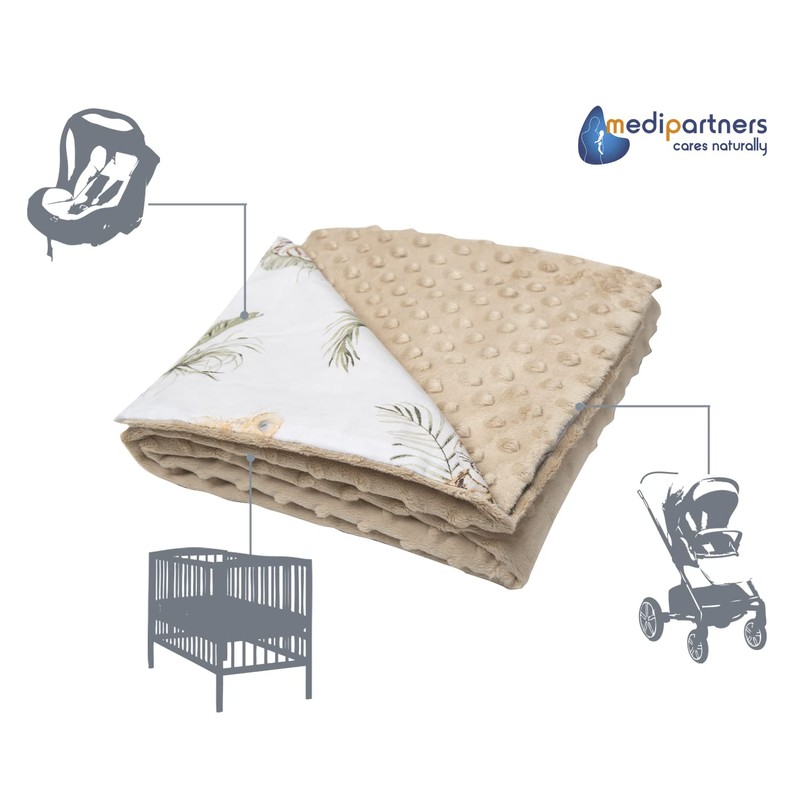 Medi Partners Baby Blanket, 100% Cotton, 75 x 100 cm,