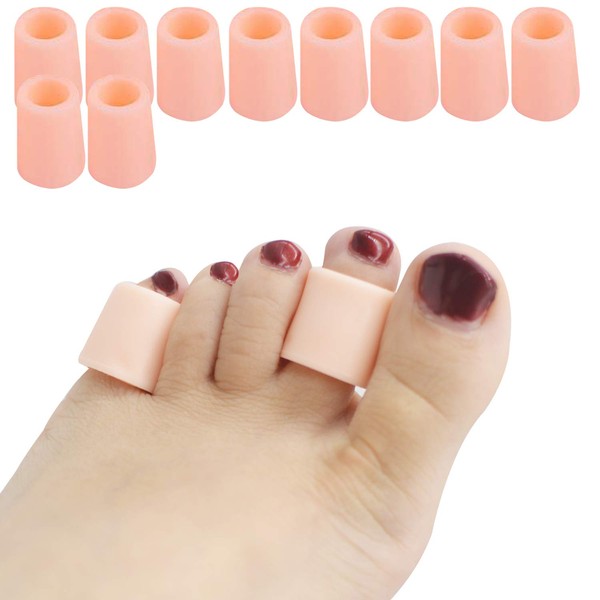 Férula de dedo, férula de dedo mazo rosa, protector de dedos de plástico para artritis, baloncesto, 5 piezas inmovilizador de dedos para dolor de articulaciones de dedos, Toe Sleeves