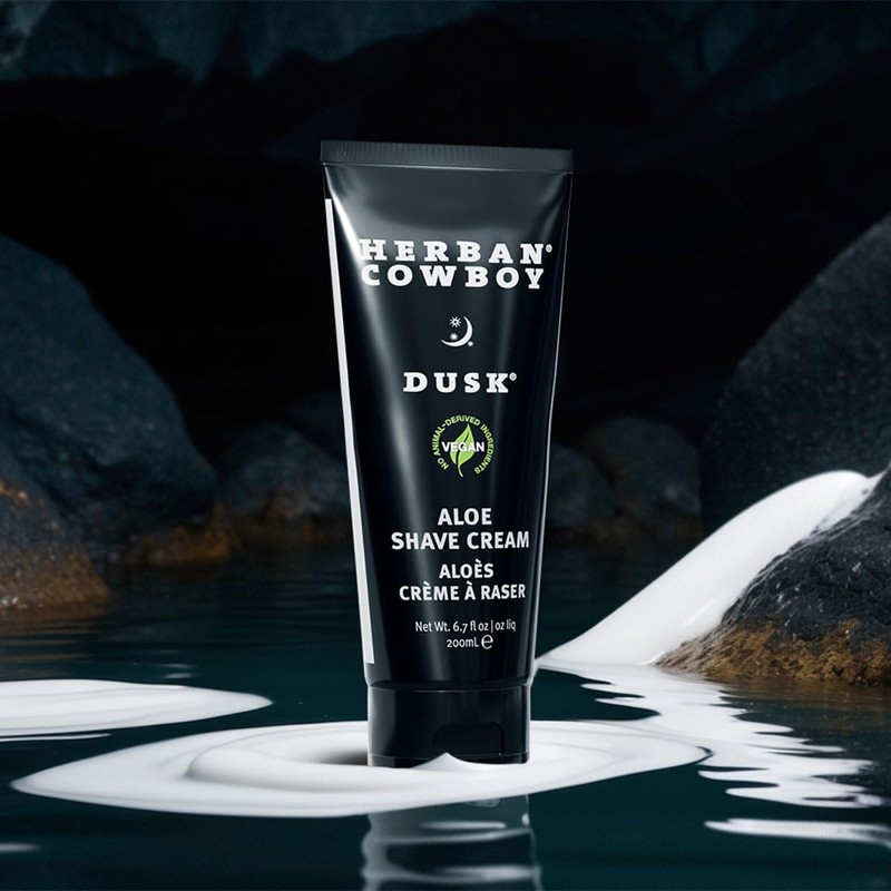 Herban Cowboy Premium Shave Cream Made with Olive Oil, Aloe,