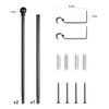 Curtain Rods for windows 66 to 120 inch,Black 5/8 Inch