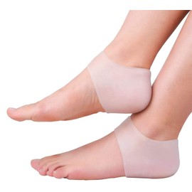 PediGel® - Medically Approved Polymer Gel Heel Socks/ Heel Sleeves for Cracked Heels, Reduce Pressure and Relieves Heel Pain - 2 Units