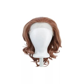 Purple Plum Inc 13'' Wavy Lace Front Wig with 1'' lace no Bangs Maple Brown Wig NEW