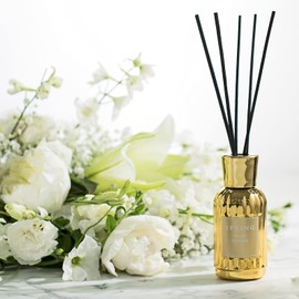 SPRING Fragrance Reed Diffuser Set | Fragrance Made in France | Home Décor | Scented Aromatic Oil | Room Air Freshener White Flower | 3.4 oz (100ml) | Lily, Jasmine, Lily of The Valley and Tuberose