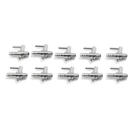 uxcell 10Pcs Stainless Steel Single Way Air Valve Distributor for Aquarium Pump