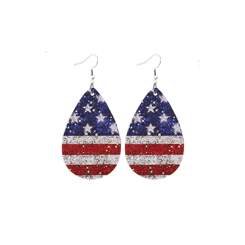 ROSTIVO American Flag Earrings for Women 4th of July Patriotic