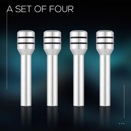 4PCS Automotive Door Lock Knobs, Safety Door Lock Pin, Interior Door Pull Pin Cover, 0.47" x 1.93" Aluminum Alloy Interior Door Pin, Universal Auto Accessories Fit for Car SUV Truck Van