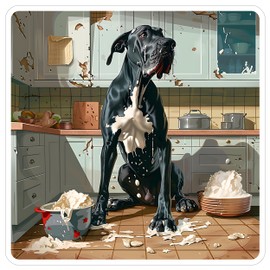 Great Dane Sticker 4 Inch Wildlife Nature Cute Great Dane Lover - Waterproof Animal Vinyl Decal for Laptop Water Bottle Car Tumbler - Durable Aesthetic Long-Lasting Stickers for Adults ID44990