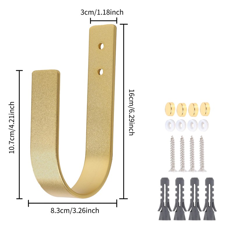OCIOLI 2 Pack Modern Curtain Holdbacks Curtain Tiebacks Wall Mount