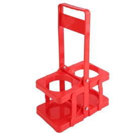 Bodaon Bodaon 2 Cup Drink Carrier with Handle, Plastic Cup Carriers for Drinks, Drink Holder for Car, GrubHub/Eats Doordash Accessories, Portable Foldable Reusable Mobile, Use for Food Delivery Bag, Red