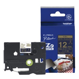 [Brother Genuine] Pe-Touch Ribbon Tape TZe-RN34 Width 12mm (Gold Letter/Navy Blue)